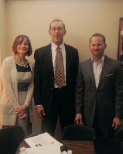 Pictured: Mary Markis of Perl Mortgage, Walt Teichen of Parr Insurance Brokerage and Michael Shenfeld of The Shenfeld Group